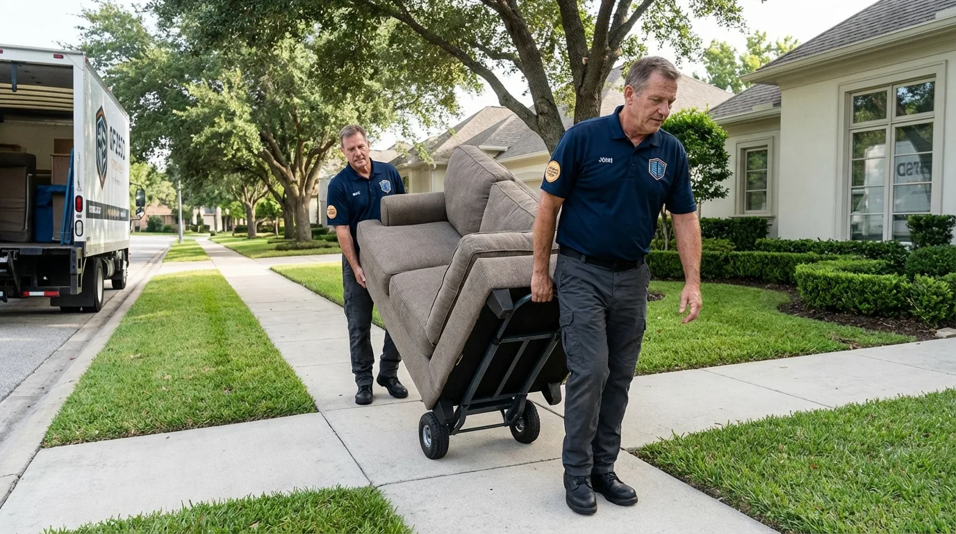 Local residential moving crew loading furniture in Rockwood, TN
