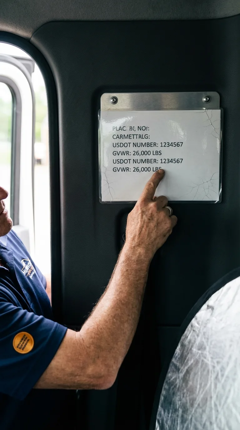 USDOT licensing placard verification in Rockwood